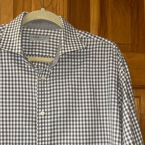 Jack Stone Gray Shirt with Classic Gingham Pattern